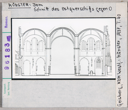 Vorschaubild Münster: Dom, Schnitt des Ostquerschiffs gegen O 